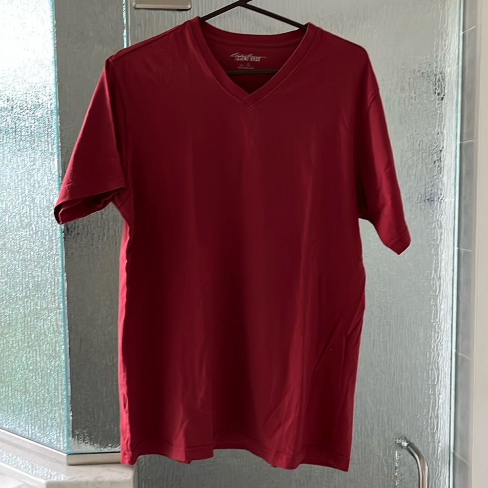 Mens Red Eddie Bauer T Shirt